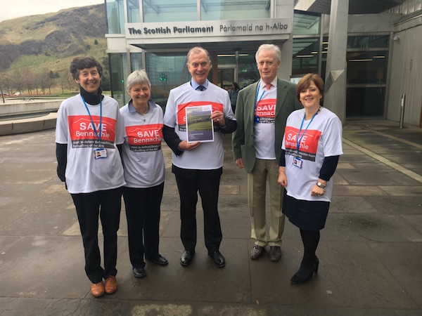 Save Bennachie Campaign Team at the Scottish Parliament